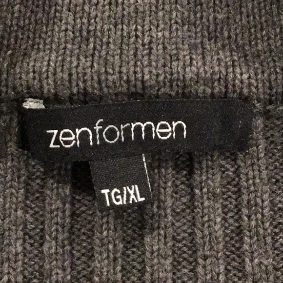 ZEN for Men 100% cotton grey knit cardigan XL - Picture 5 of 6